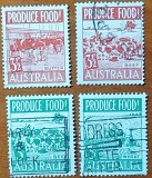 AUSTRALIA--1952-''productiaalimentara''-4v.din set de 6- stampilat-''--Vezi-Scan