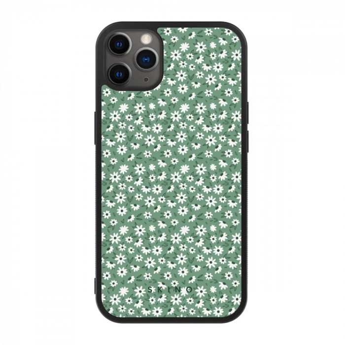 Husa iPhone 12 Pro Max - Skino Floral Green, flori verde