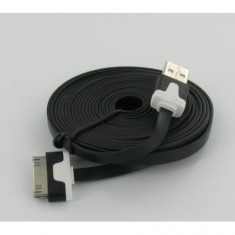 Cablu Sincronizare si Incarcare USB ultraplat pentru iPhone 3m foto