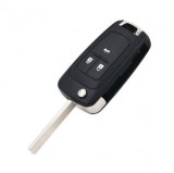 Set 2 bucati - Cheie auto completa Topautochei&amp;#174; compatibila cu Chevrolet Cruze, Aveo, Spark, Malibu, 433 MHz, ID46, 3 Butoane