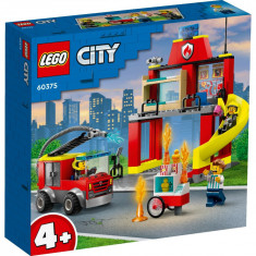 LEGO® City - Remiza si masina de pompieri (60375)