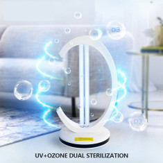 Lampa dubla sterilizare uvc ozon 36w senzor de prezenta umana foto