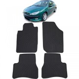 Set Premium de Covorase din Cauciuc pentru Podea Auto Negru pentru Peugeot 206 98-09 Performance AutoTuning