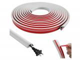 Cumpara ieftin Canal de cabluri autoadeziv alb de 8m, din PVC, 20 x 10 mm - RESIGILAT