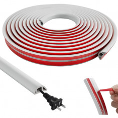 Canal de cabluri autoadeziv alb de 8m, din PVC, 20 x 10 mm - RESIGILAT