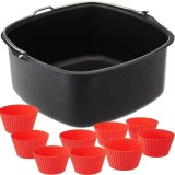 Set de accesorii friteuza PHILIPS Airfryer XL HD9945/01, negru-rosu