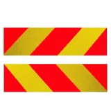 Set 2 placute reflectorizante 565x132mm suport aluminiu mvm