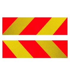 Set 2 placute reflectorizante 565x132mm suport aluminiu mvm