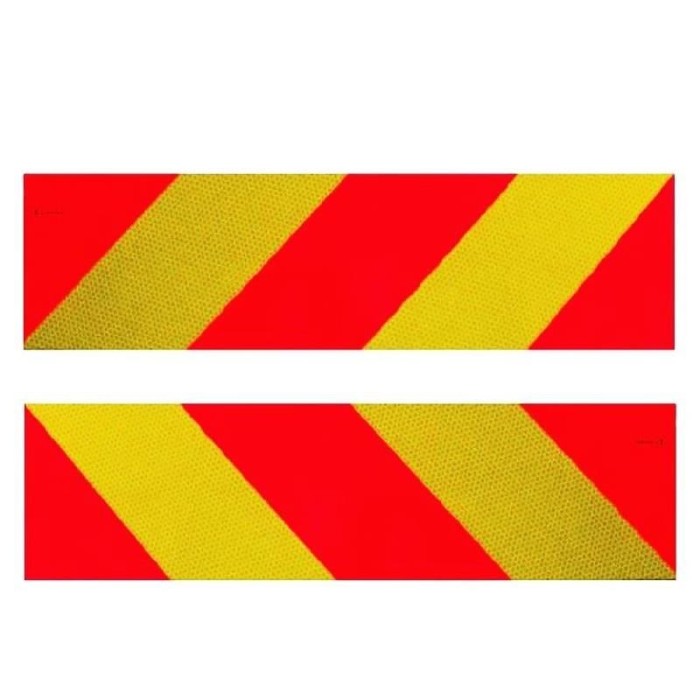 Set 2 placute reflectorizante 565x132mm suport aluminiu mvm