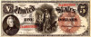 5 dolari 1880 Reproducere Bancnota USD , Dimensiune reala 1:1