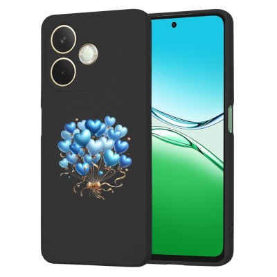 Husa pentru oppo a5 pro 4g / a5 pro 5g, microfibra in interior, catifea matt, negru 23, balloons foto