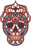 Cumpara ieftin Sticker decorativ, Craniu , Multicolor, 85 cm, 4909ST, Oem