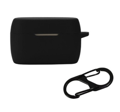 Husa pentru protectia castilor stereo bluetooth Jabra Elite 5, culoarea neagra, cu carlig prindere foto