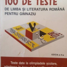 100 de teste de limba si literatura romana pentru gimnaziu- Elena Boboc