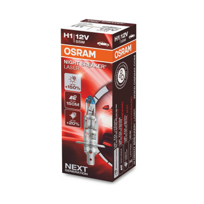 Bec halogen H1 12V Osram Night Breaker Laser NextGen +150% foto