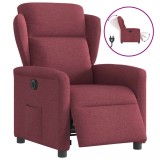VidaXL Fotoliu rabatabil electric, roșu vin, material textil