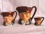 HALBA DE COLECTIE PORTELAN ENGLEZESC ROYAL DOULTON DECOR OLD CHARLEY SET 3 BUC