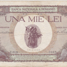 ROMANIA 1000 LEI 1938 SUPRATIPAR uzata