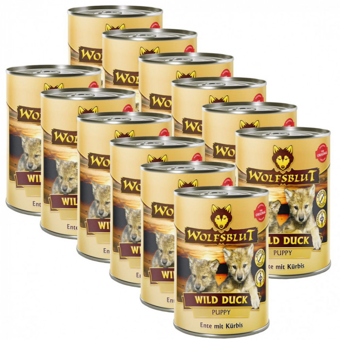 Conservă Wolfsblut Wild Duck Puppy 12 x 395 g