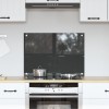 Contrablat Bucatarie Gri Inchis 70x50cm Sticla Securizata vidaXL Rezistent Caldura Protectie Perete Interior Design Modern Elegant