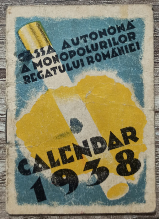 Calendar liliput 1938, Cassa Autonoma a Monopolurilor Regatului Romaniei