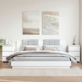 vidaXL Noptiere, 2 buc., alb, 40x35x62,5 cm, lemn compozit 806212