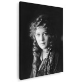 Tablou Mary Pickford, actrita, alb, negru 1521 Tablou canvas pe panza CU RAMA 70x100 cm