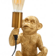 Lampa de masa Monkey, Mauro Ferretti, 1 x E27, 40W, 17x14.5x25 cm, auriu