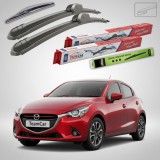Cumpara ieftin Ștergătoare Mazda 2 DJ 2014-2019 | Set Față și Spate Flat &ndash; TeamCar&reg;