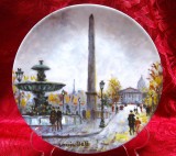 FARFURIE PORTELAN LIMOGES BRADEX DECOR LOUIS DALI LA PLACE DE LA CONCORDE