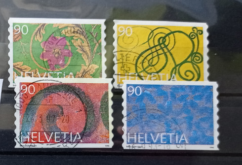 TS21 - Timbre serie - Elvetia - Helvetia 1996 Mi1589-92