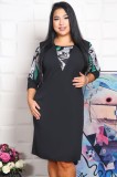 Rochie Eleganta Minerva Negru - 52Marimea, Yves