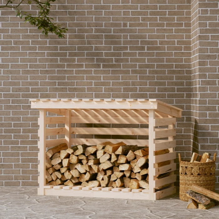 Gossi rastel pentru lemne de foc, 108x73x79 cm, lemn masiv pin