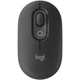 Mouse Wireless Logitech POP cu emoji, Bluetooth, Silent Touch, 3 Way Easy-Switch, Graphite