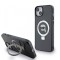Husa MagSafe pentru Apple iPhone 15 Plus, Karl Lagerfeld, Ring Stand Karl&#039;s Head, Neagra