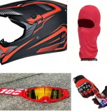 Set casca moto-atv-trotineta-enduro+Ochelari+Manusi+Cagula ,marimi disponibile S,M si L, Oem
