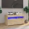 Gossi comoda tv cu lumini led, stejar sonoma, 75x35x40 cm