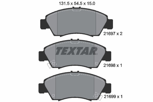 Set placute frana TEXTAR 2169701