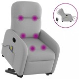 vidaXL Scaun electric pentru masaj picioare &icirc;n picioare stofa gri nor