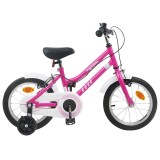 vidaXL Bicicletă pentru Copii 12 Inci pentru 2-4 ani Alb roz 42009233