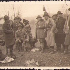 HST M218 Poză vânători cu puști 1935 Gârbău județul Cluj