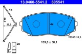 ATE 13.0460-5541.2 set placute frana disc