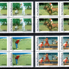 Romania 2002, LP 1588, Sporturi cu crose, seria in bloc de 4, MNH!