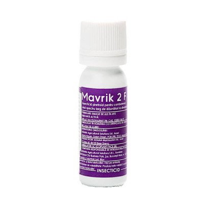 Mavrik 2F 10 ml, insecticid de contact, Adama, persistenta pana la 21 zile, rezistent la ploaie (capsun, cartof, castraveti, ceapa, floarea soarelui, foto