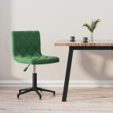 Cumpara ieftin Scaun de birou pivotant, verde &icirc;nchis, catifea