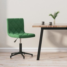 Scaun de birou pivotant, verde &amp;icirc;nchis, catifea foto