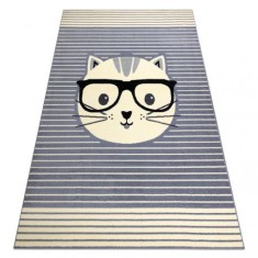 Covor BCF Flash Cat 3999 - Pisică gri, 160x220 cm
