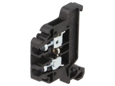 Conector șine 0.5-2.5mm&sup2; 2 borne negru TS35