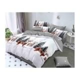 Cumpara ieftin Lenjerie de Pat Bumbac Finet de Craciun, 1 Persoana - PUC222