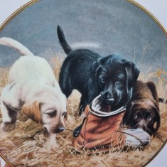 Farfurie portelan vechi, decorativa - catei - editie limitata foto